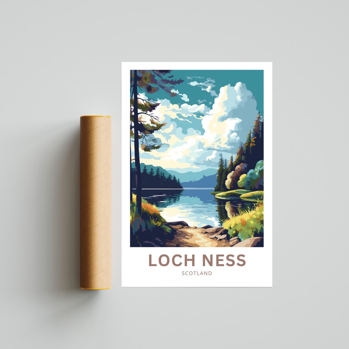 Loch Ness Scotland Present Travel Poster - Image 4