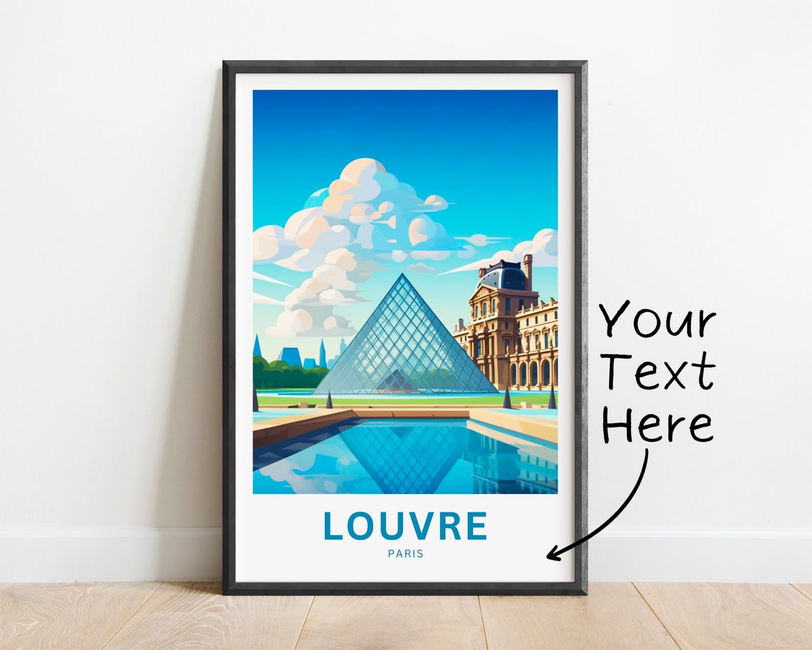 Personalized Louvre Paris Enchanting Glass Pyramid View Poster