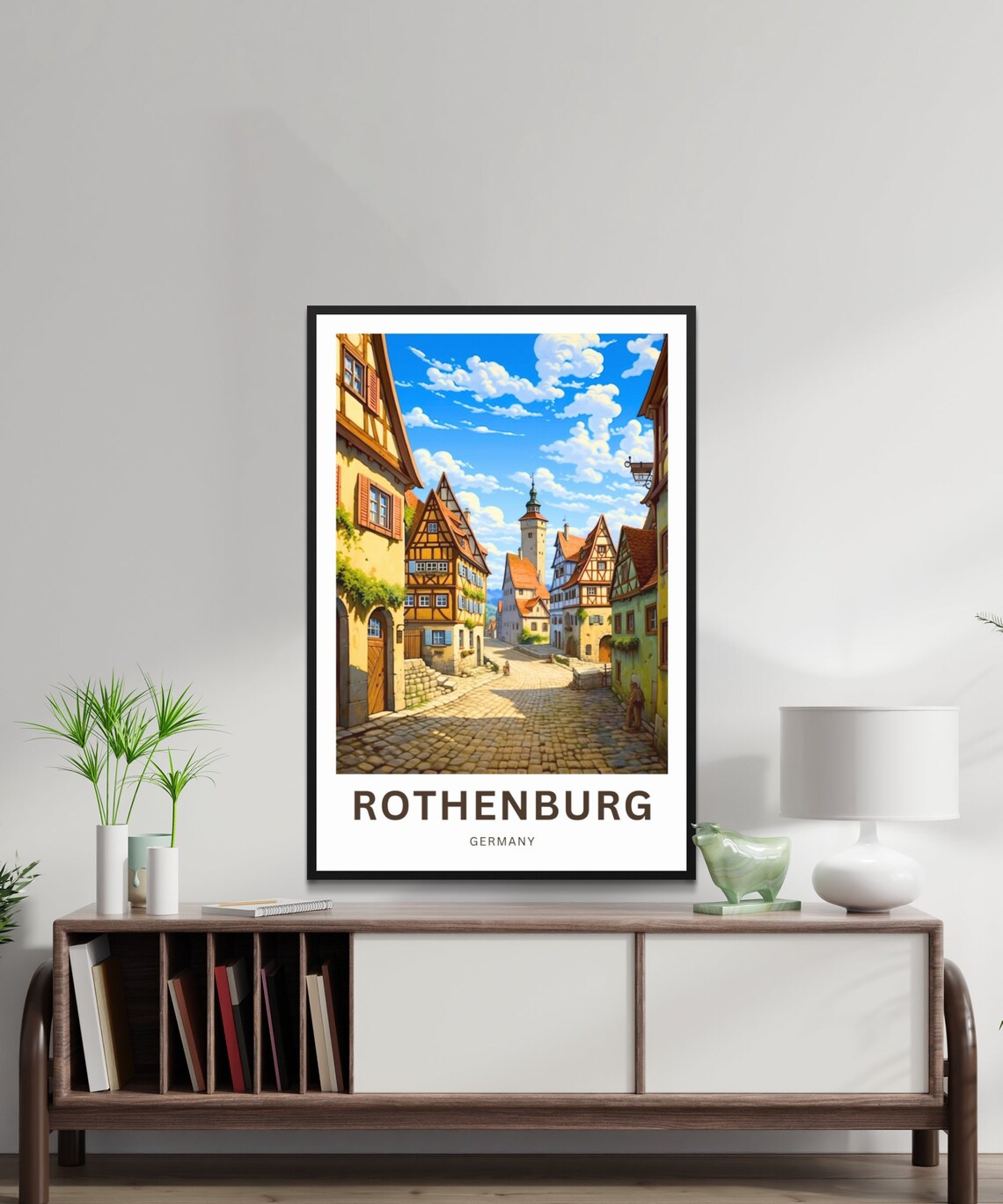 Rothenburg Germany Present Travel Poster - Image 2