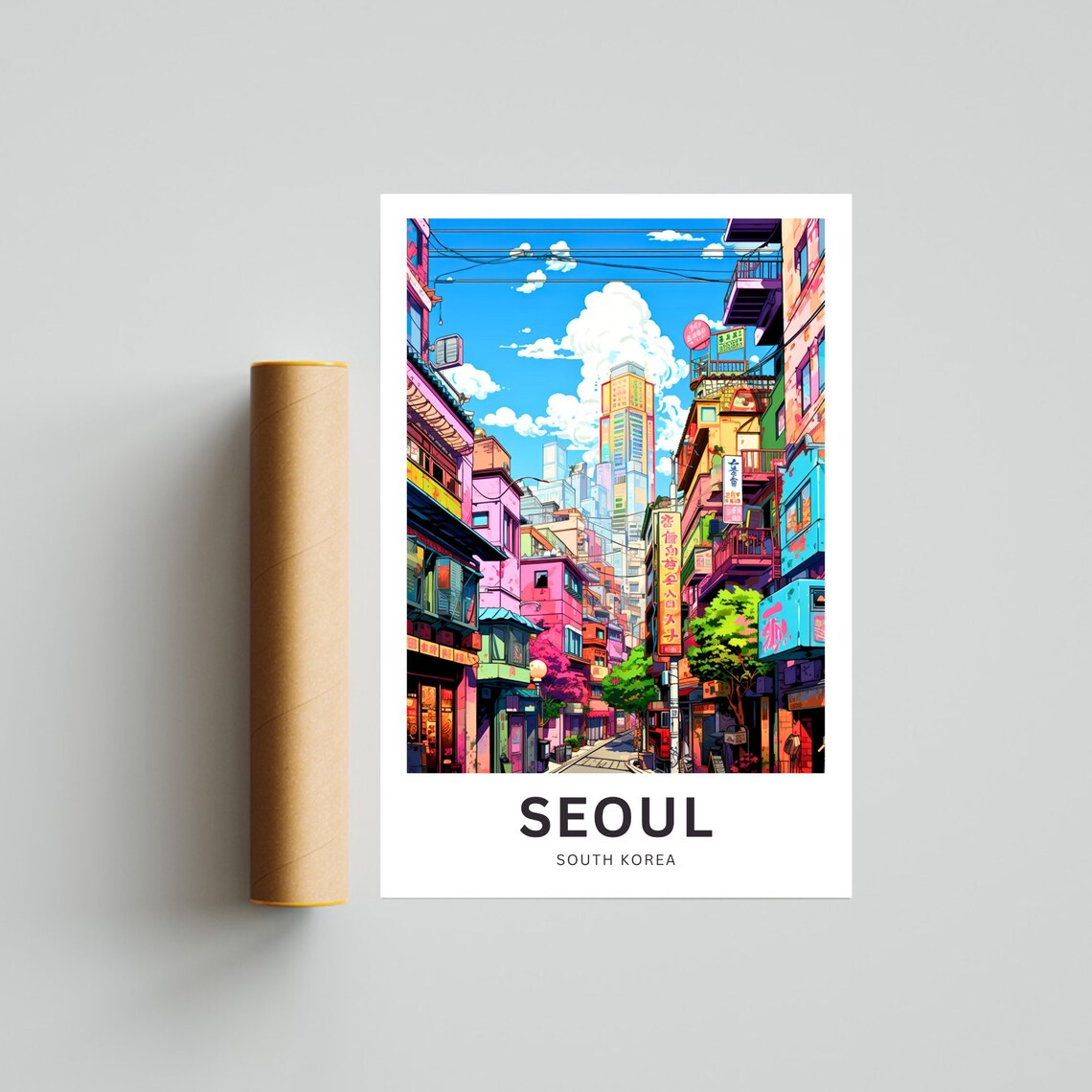 Personalized Seoul Travel Poster, South Korea Wall Art - Image 4