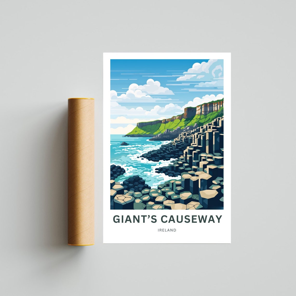 Giant's Causeway Ireland Hexagonal Basalt Columns Coast Poster - Image 4