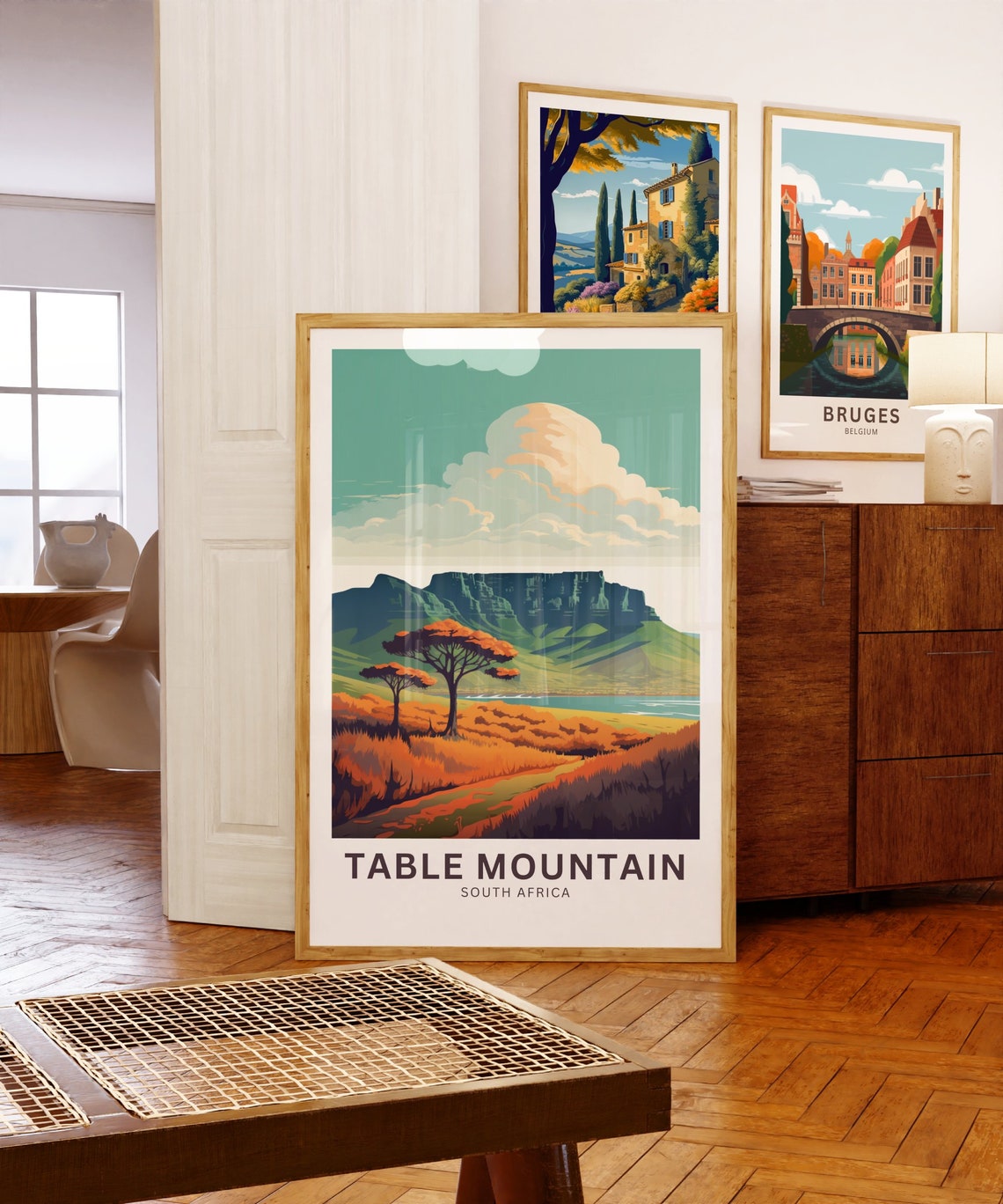 Personalized Table Mountain Print Table Mountain Poster South Africa Wall Art Framed Present Gift South Africa Present - Image 5