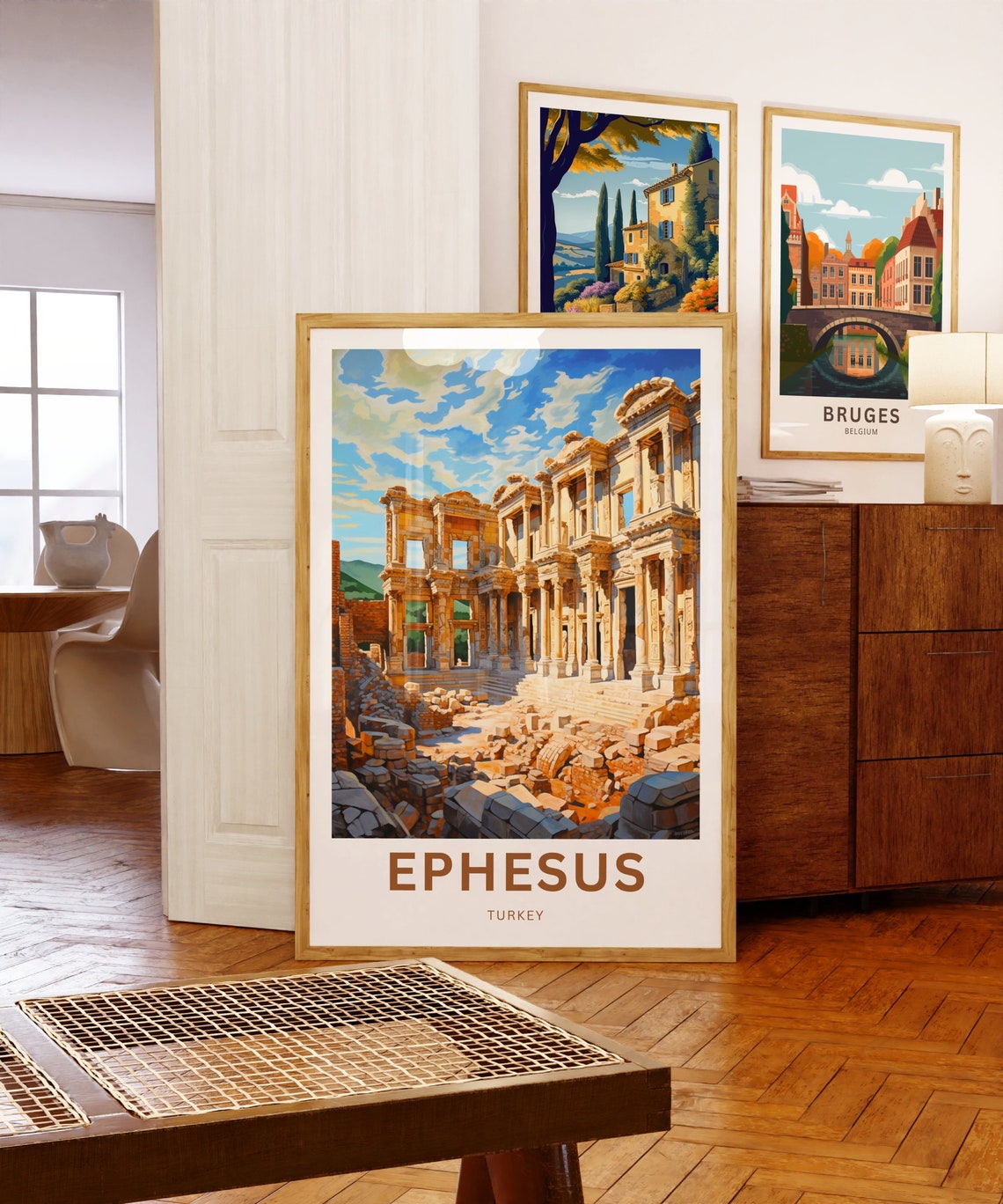 Ephesus Turkey Ancient Library Ruins Column Vintage Travel Poster - Image 5
