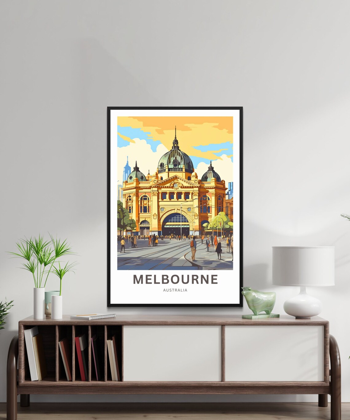 Melbourne Australia Flinders Street Station Vintage Travel Poster - Image 2