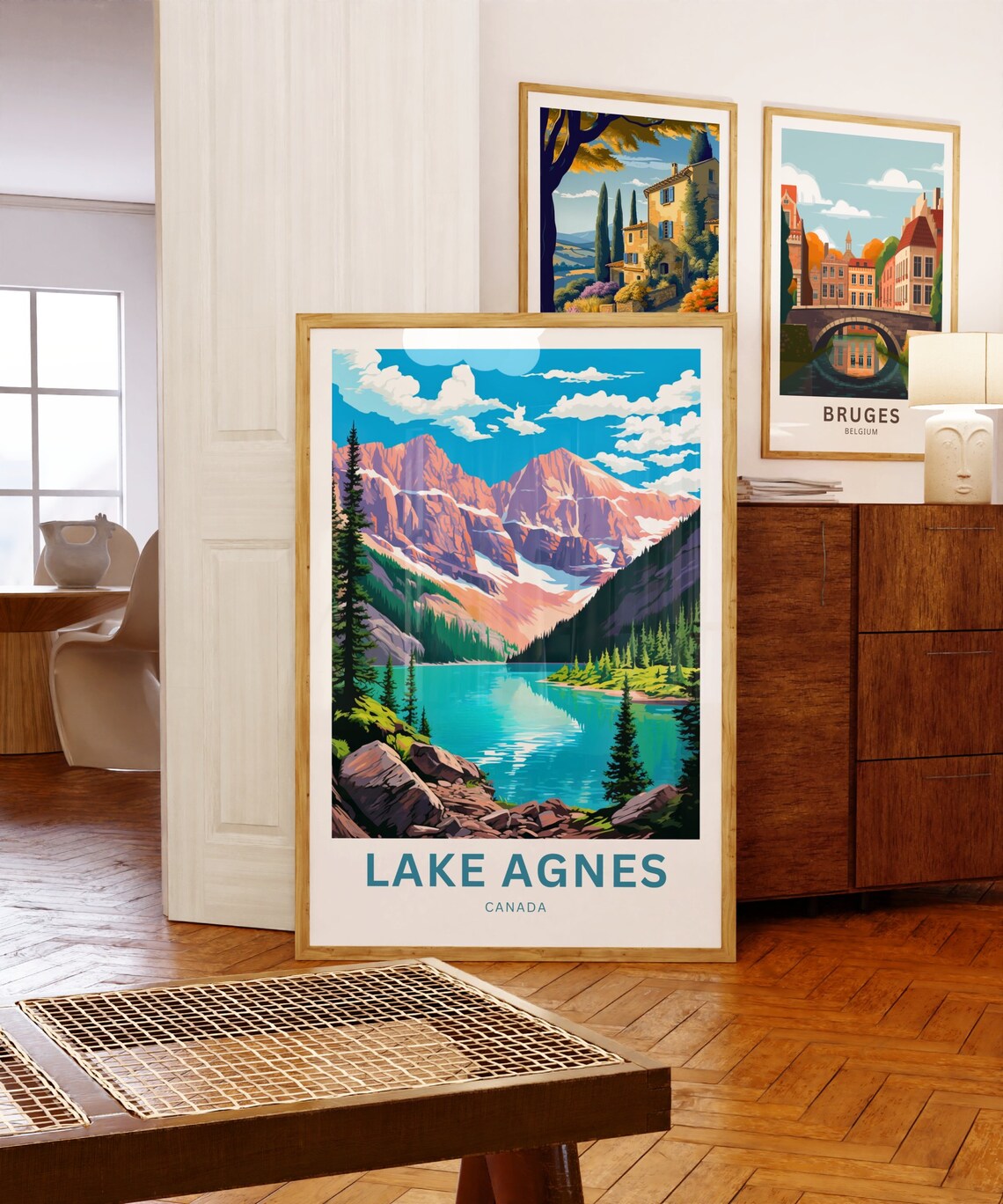Lake Agnes Travel Poster, Canada Wall Art - Image 5