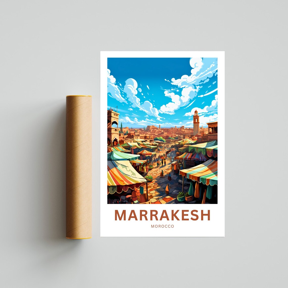 Personalized Marrakesh Travel Poster, Morocco - Image 4