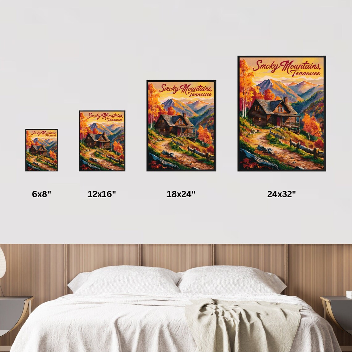 Smoky Mountain Vintage Travel Poster, Tennessee Art Print - Image 4