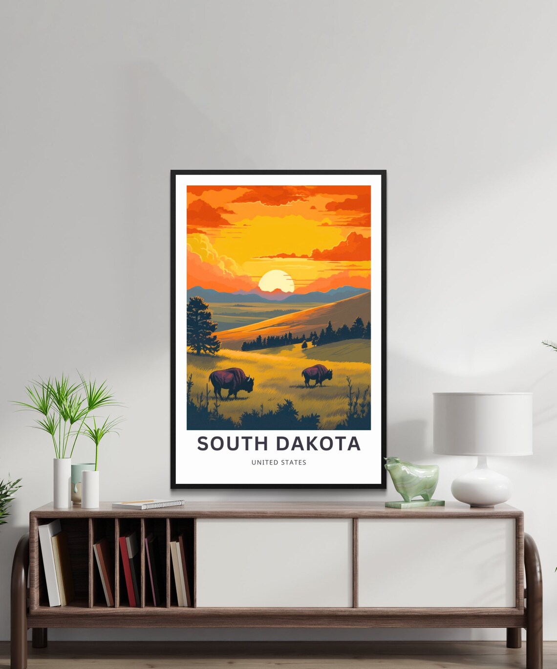 South Dakota Travel Poster, United States Wall Art - Image 2