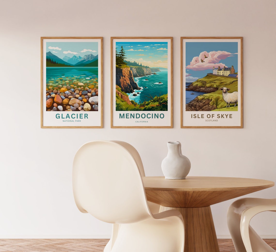 Mendocino California Dramatic Coastal Cliffs Ocean Waves Poster - Image 2