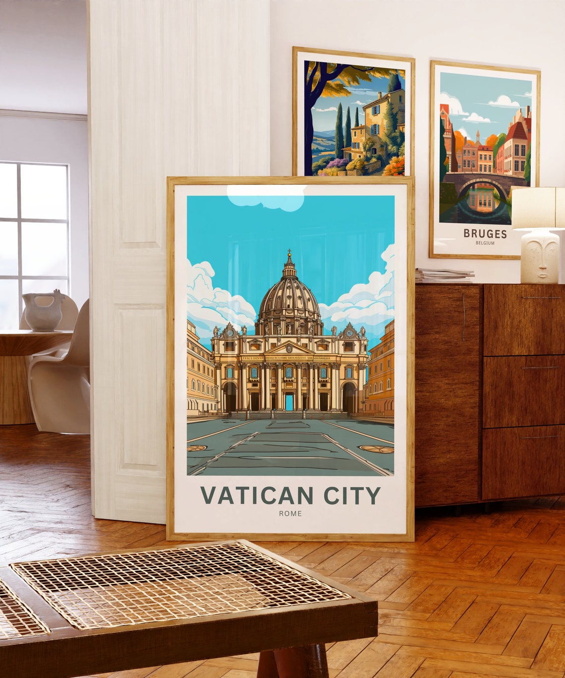 Vatican City Rome St Peters Basilica Personalized Travel Poster - Image 5