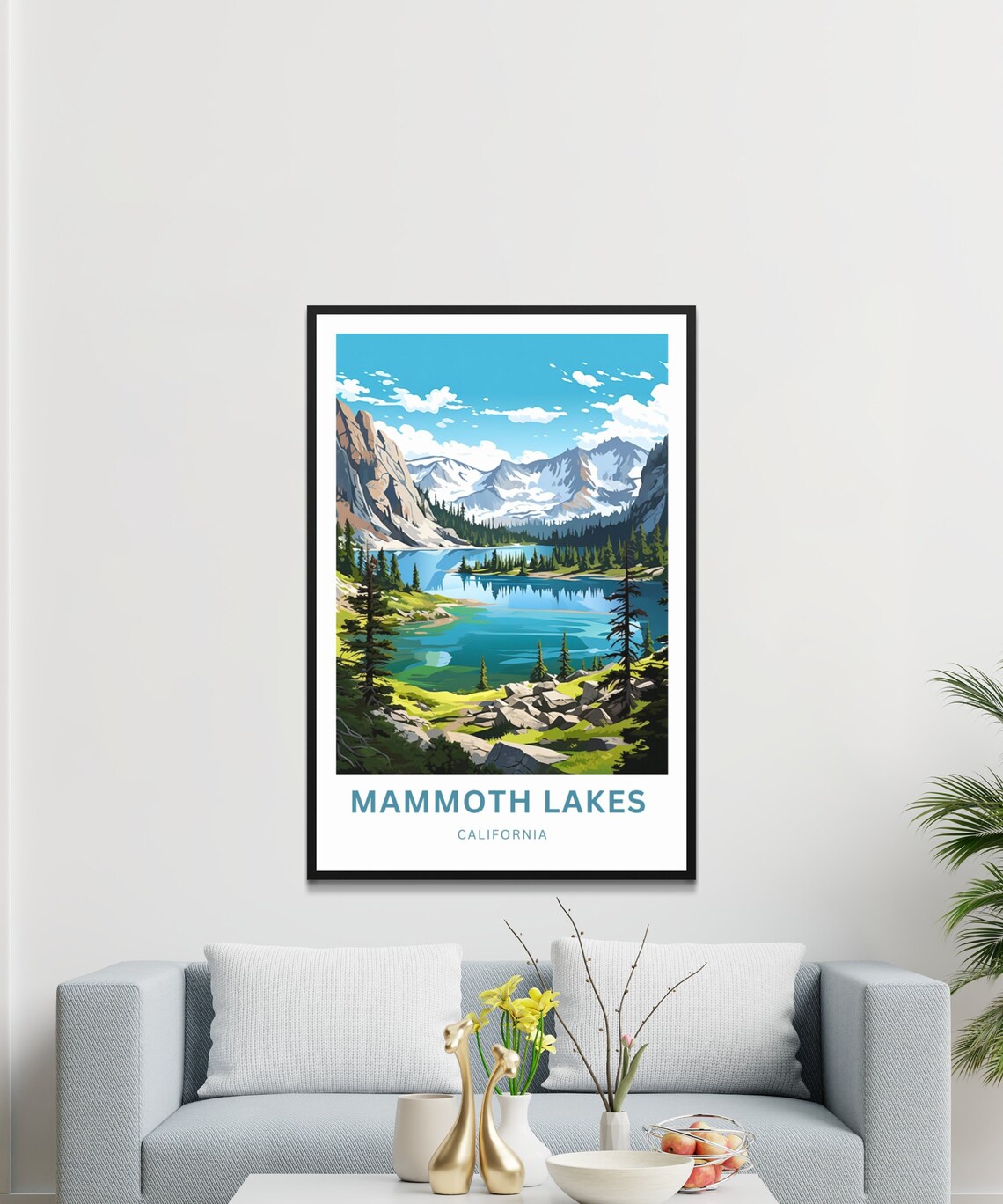 Mammoth Lakes California Alpine Lake Peaks Personalized Poster - Image 2