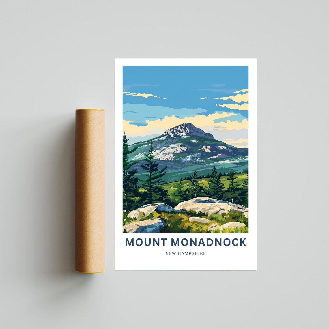 Mount Monadnock New Hampshire Rocky Summit Pines Trail Poster - Image 4
