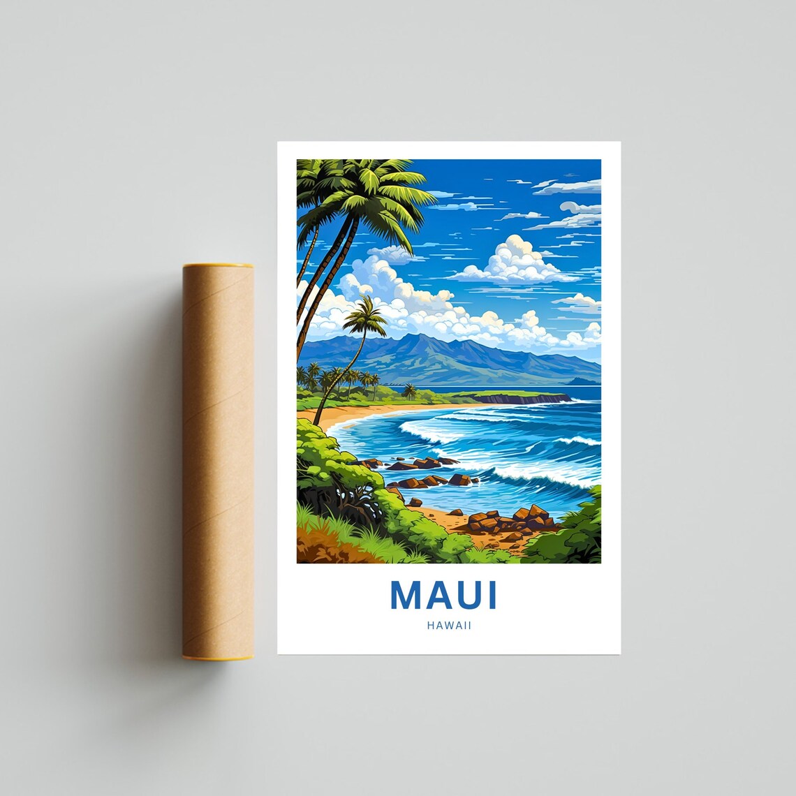 Maui Present Travel Poster - Image 4