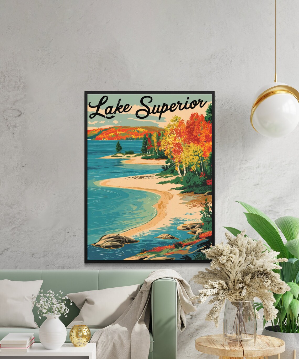 Lake Superior Vintage Travel Poster Art Print - Image 2