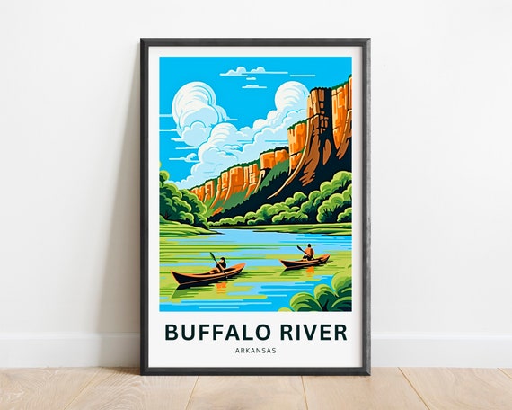 Buffalo River Travel Print Buffalo River Poster Arkansas Wall Art Framed Present Gift Arkansas Present