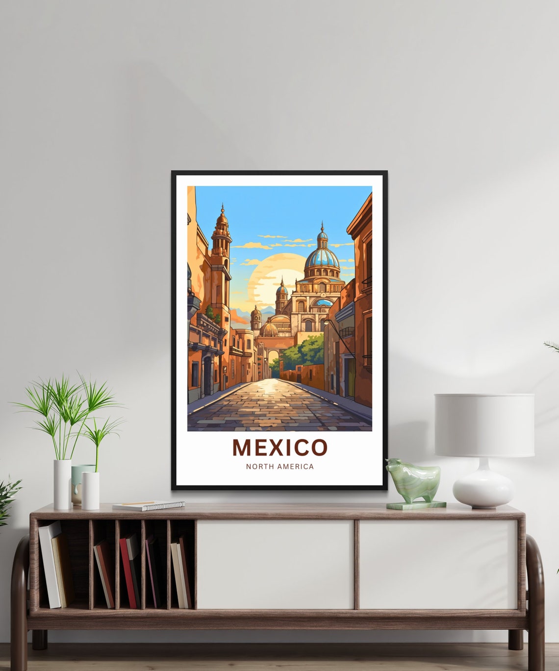 Mexico Travel Print Mexico Poster North America Wall Art Framed Present Gift North America Present - Image 3