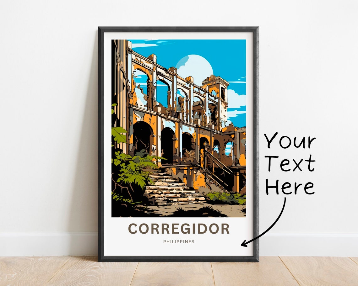 Corregidor Philippines Historic Barracks Ruins Personalized Poster