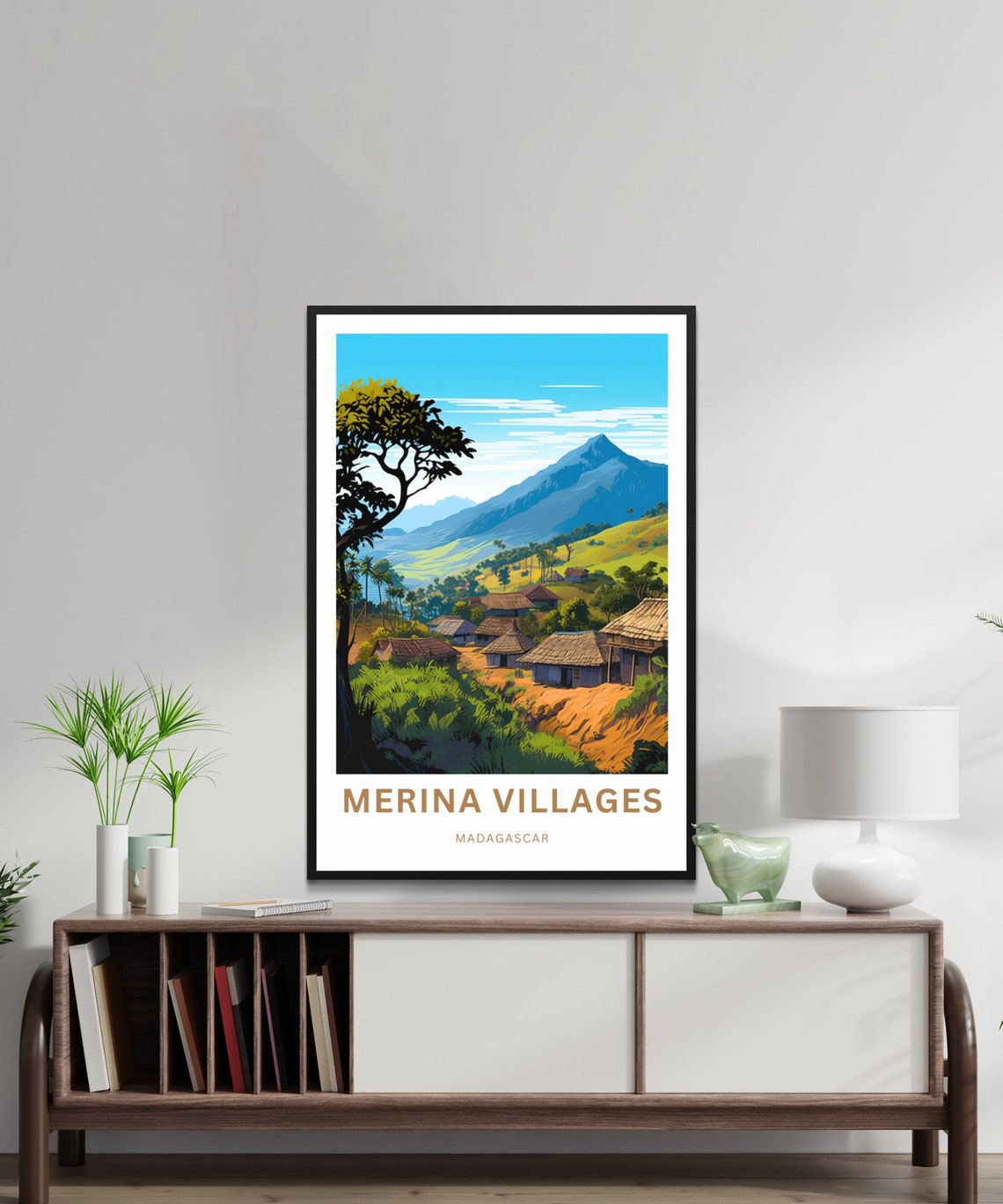 Merina Villages Madagascar Mountain Village Highland Travel Poster - Image 2