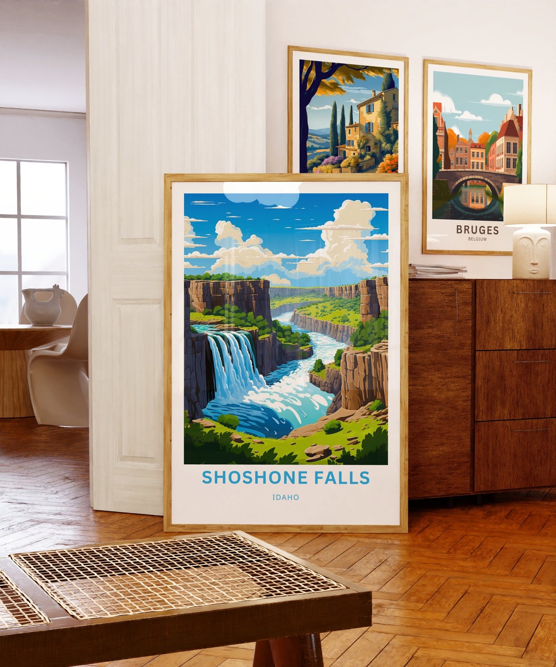 Shoshone Falls Idaho Travel Poster Waterfall Canyon River Art - Image 5