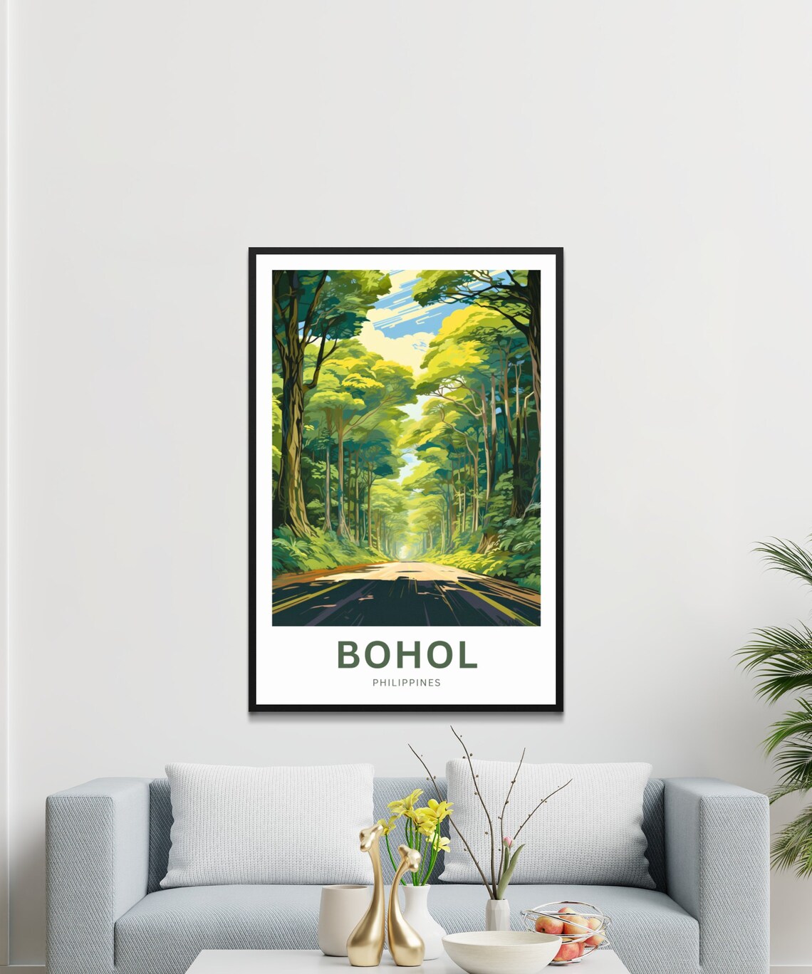 Personalized Bohol Jungle Road Canopy Forest Philippines Travel Poster - Image 3