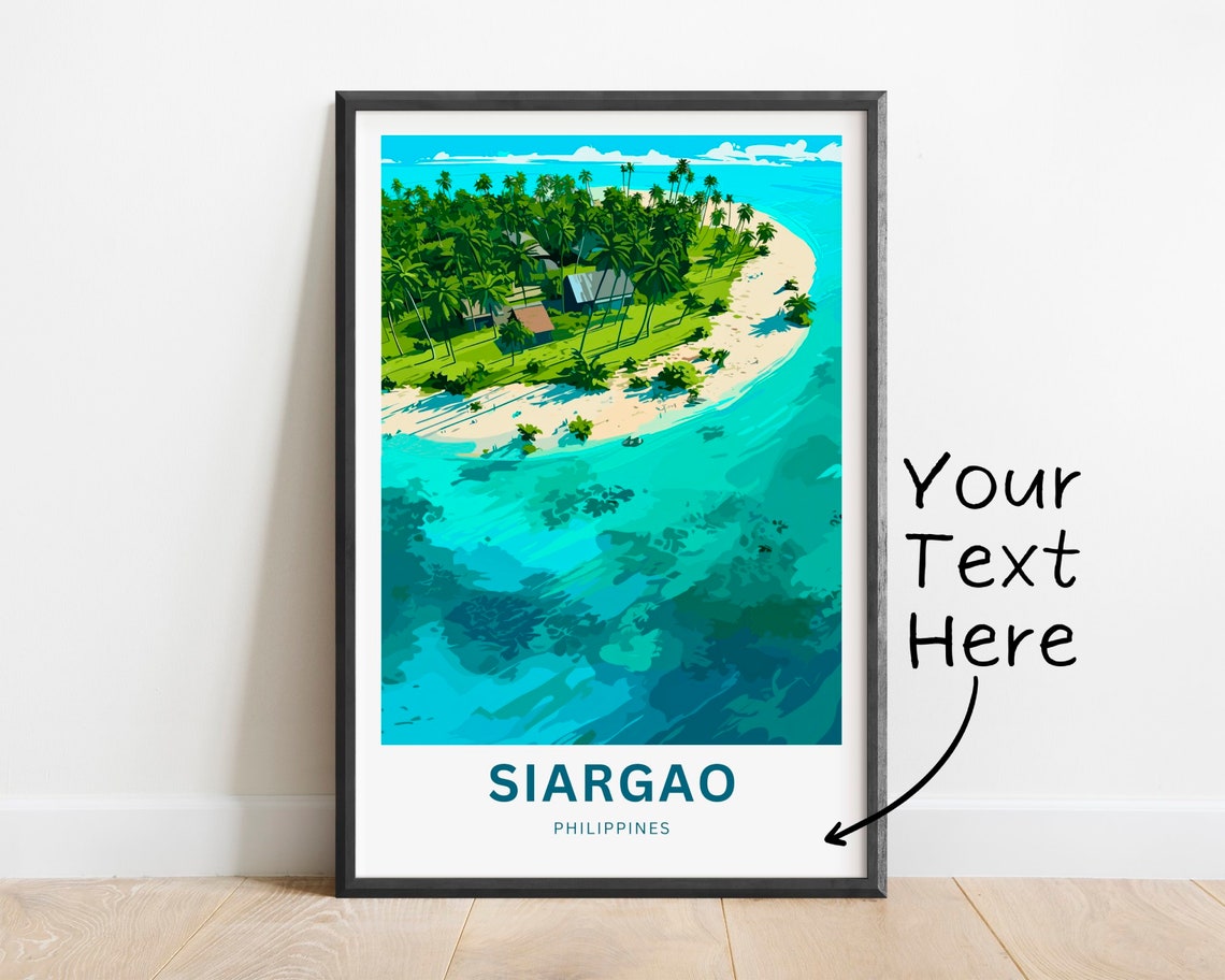 Siargao Island Aerial Turquoise Palm Cove Philippines Poster