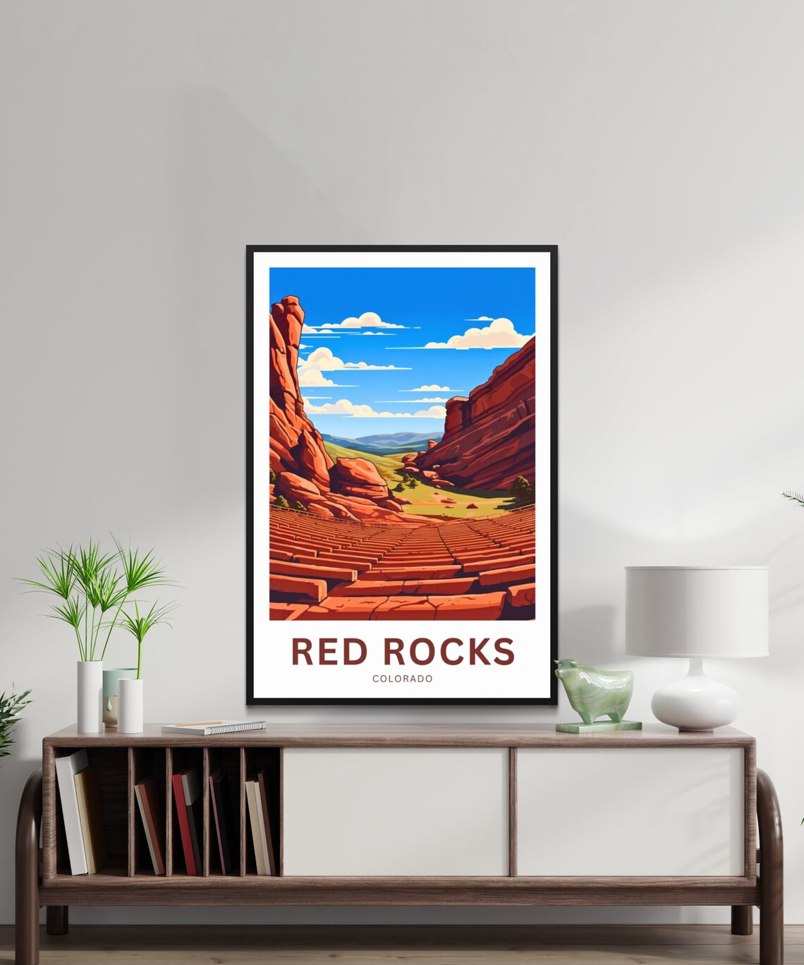 Red Rocks Colorado Amphitheatre Red Sandstone Concert Poster - Image 2