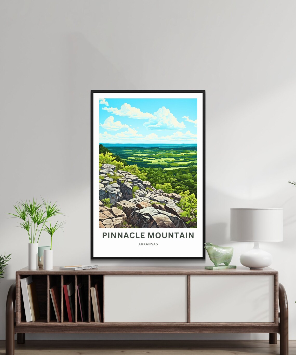 Pinnacle Mountain Arkansas Rocky Summit Overlook Travel Poster - Image 2