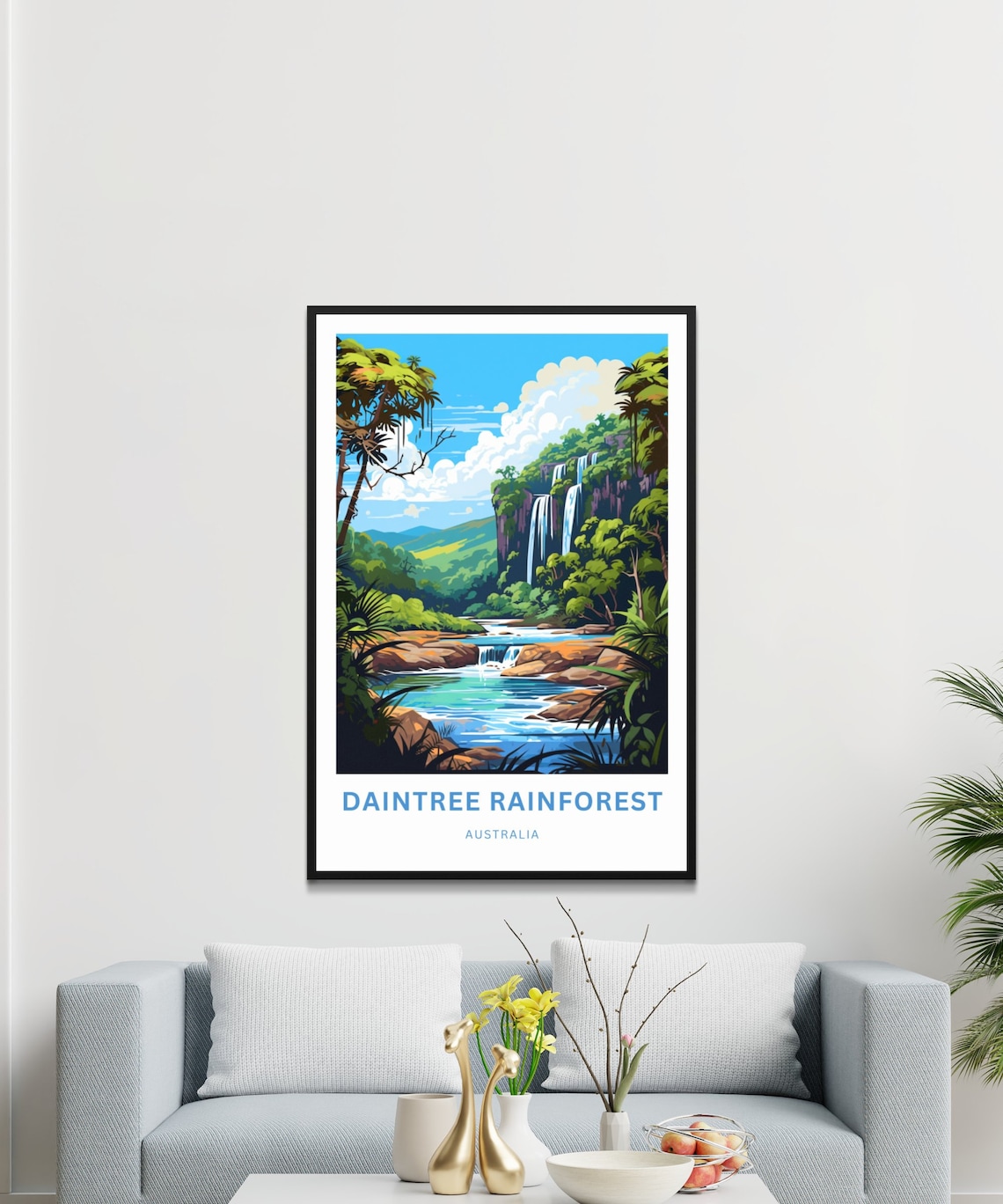 Daintree Rainforest Australia Falls Jungle River Travel Poster - Image 3