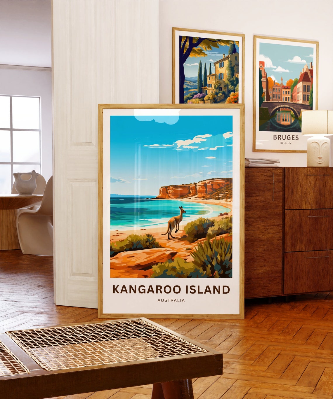 Kangaroo Island Australia Wildlife Red Rock Beach Travel Poster - Image 5