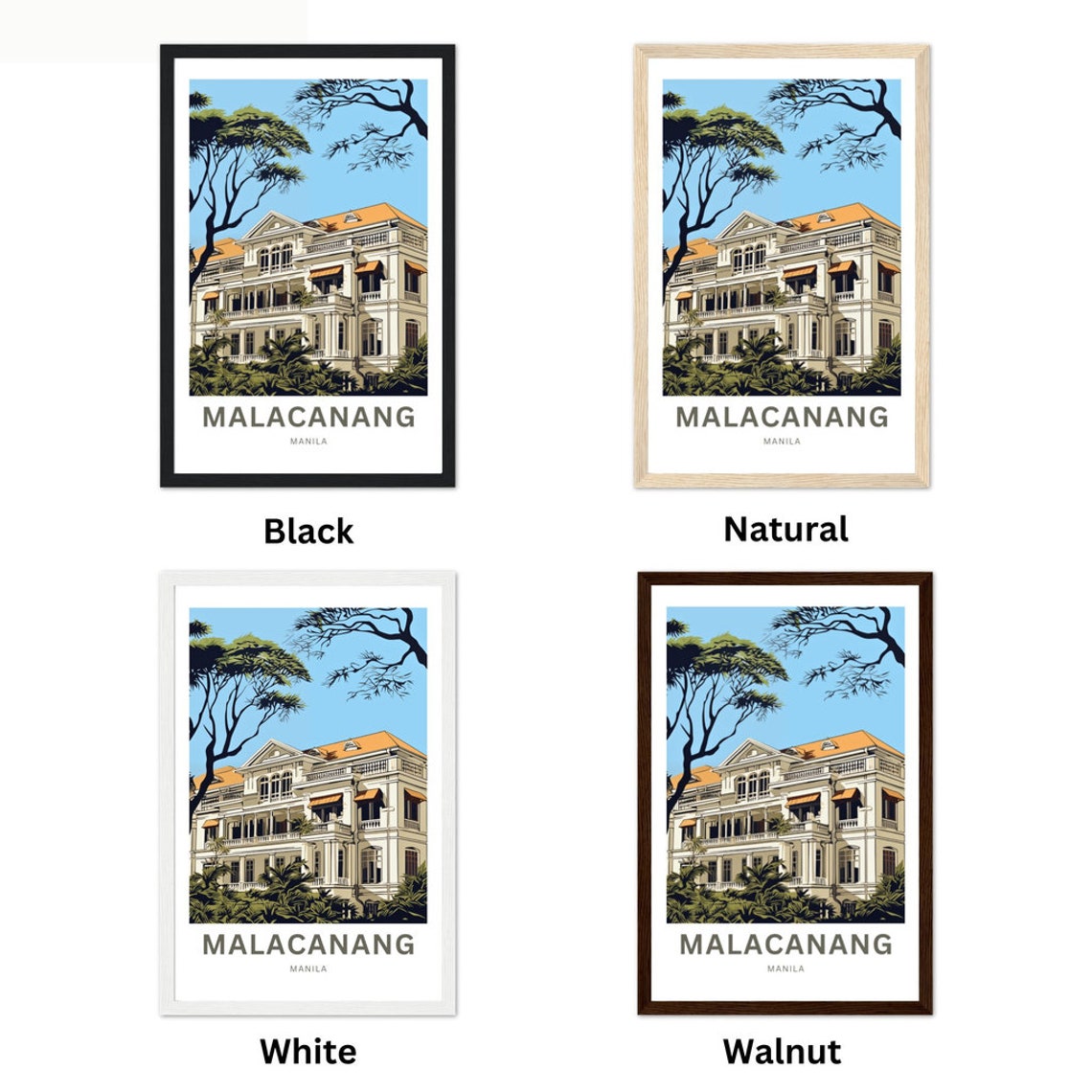 Malacanang Manila Philippines Custom Text Historic Travel Art Poster - Image 4