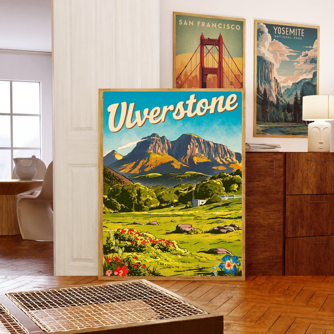 Ulverstone Tasmania Vintage Mountain Valley Retro Travel Poster - Image 5