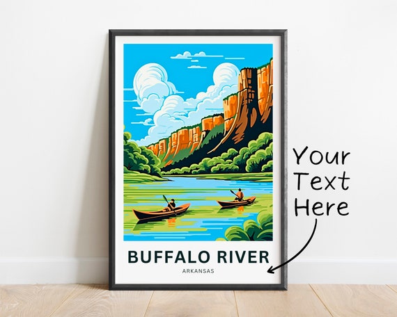 Personalized Buffalo River Travel Print Buffalo River Poster Arkansas Wall Art Framed Present Gift Arkansas Present