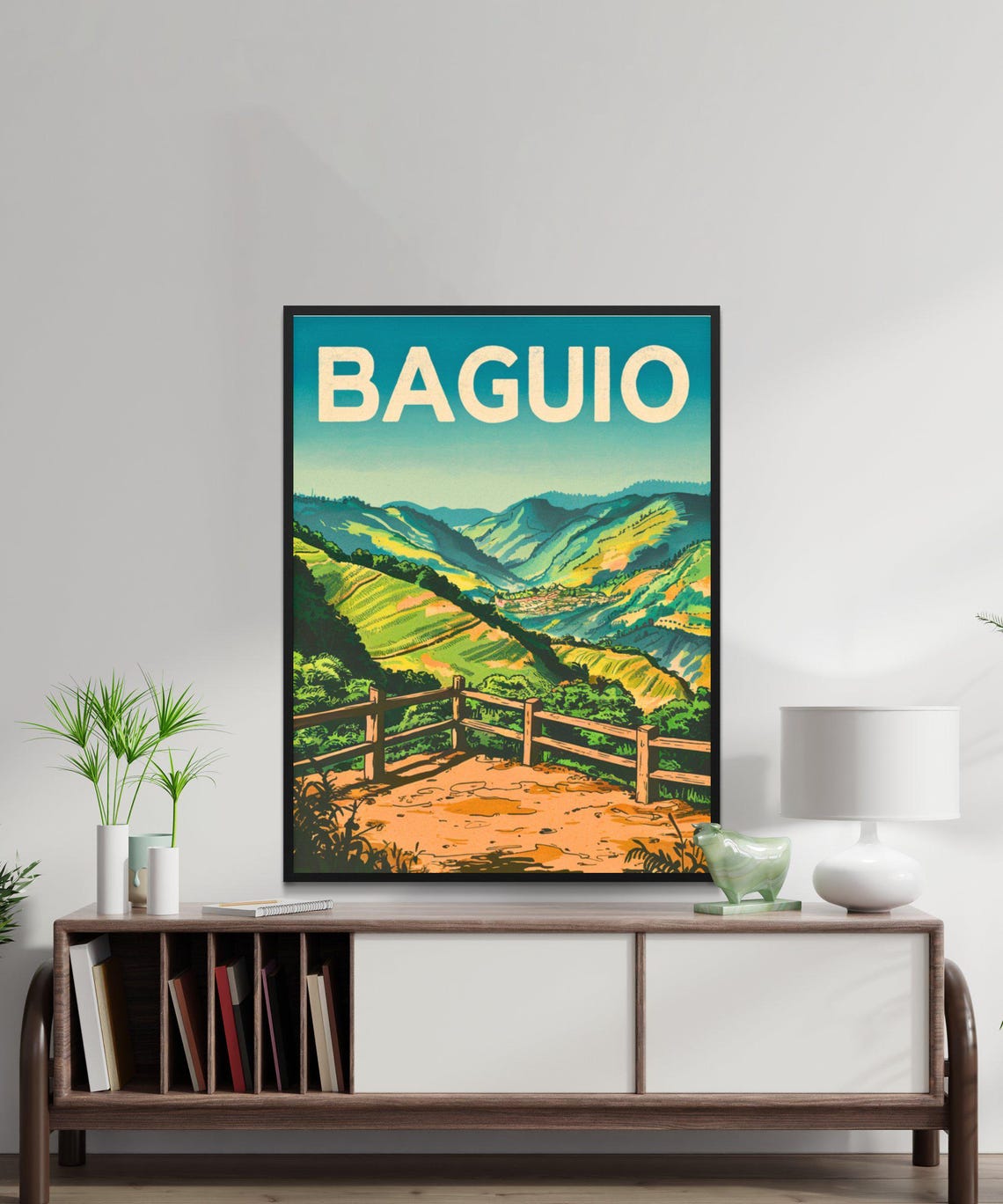 Baguio City Philippines Mountain Terraces Overlook Vintage Poster - Image 3