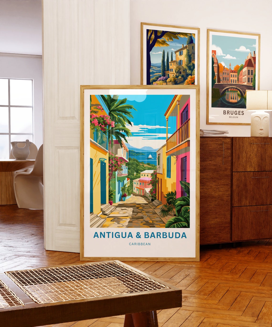 Antigua And Barbuda Travel Print Antigua And Barbuda Poster Caribbean Wall Art Gift Antigua And Barbuda Decor Present Personalized Text - Image 5