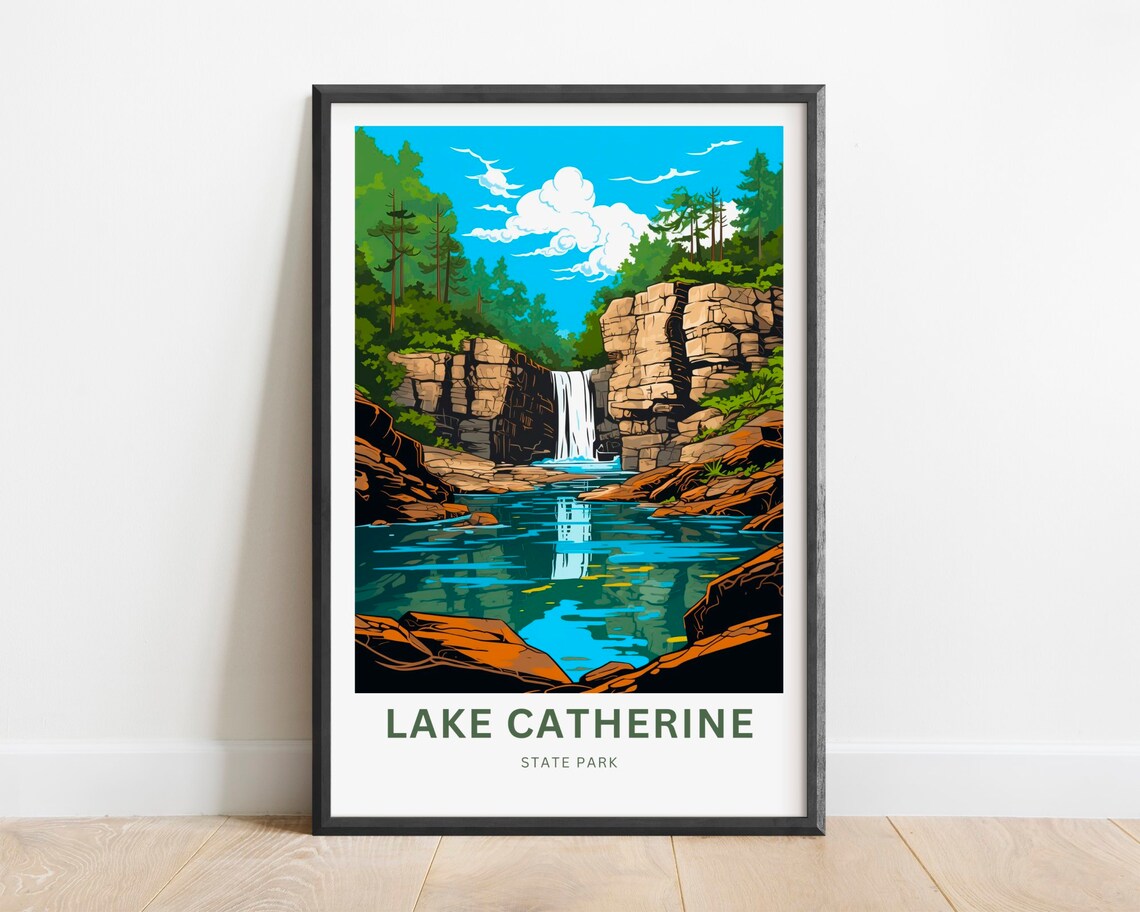 Lake Catherine Travel Print, Arkansas State Park Poster
