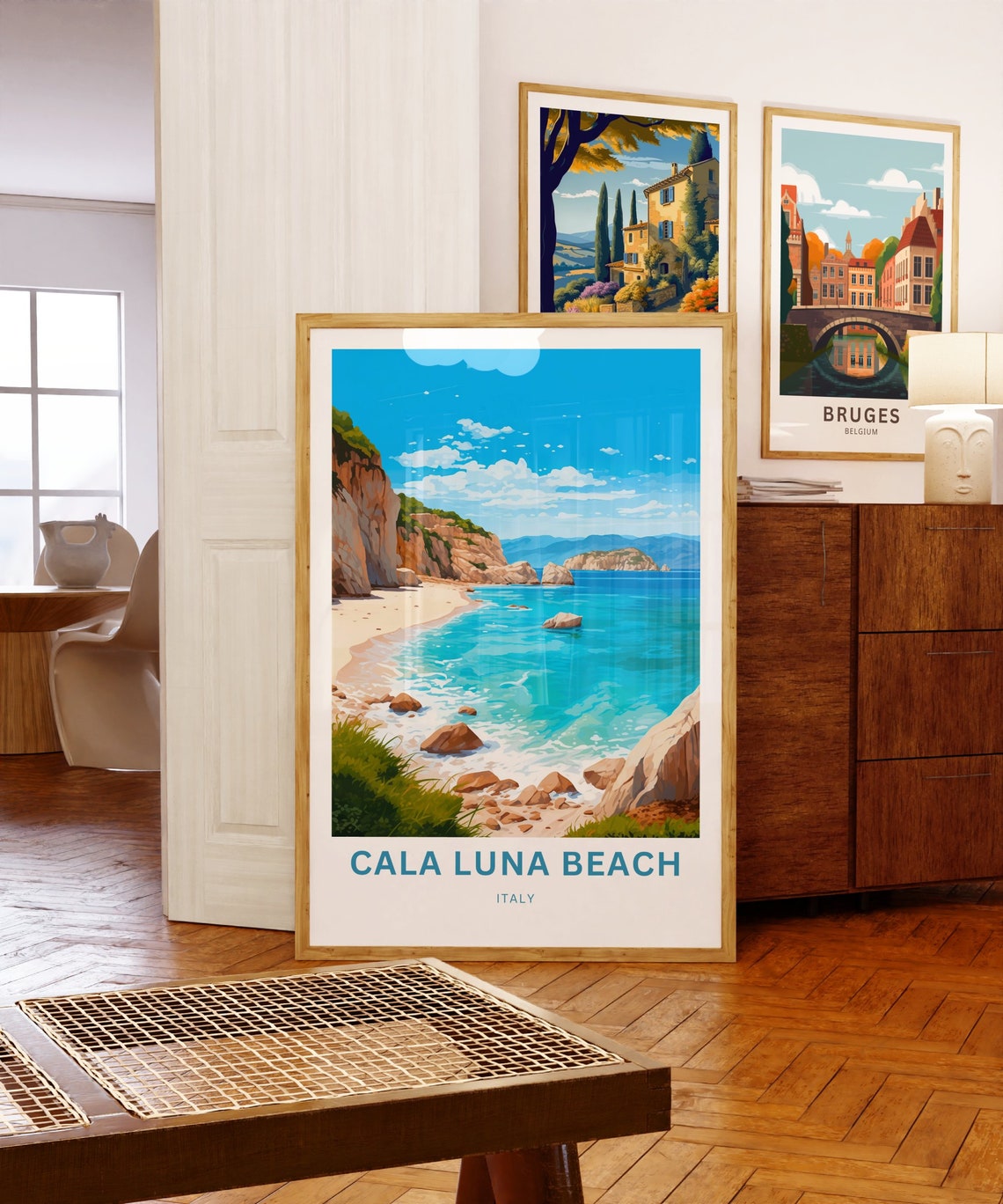 Cala Luna Beach Italy Turquoise Cove White Sand Cliffs Poster - Image 5