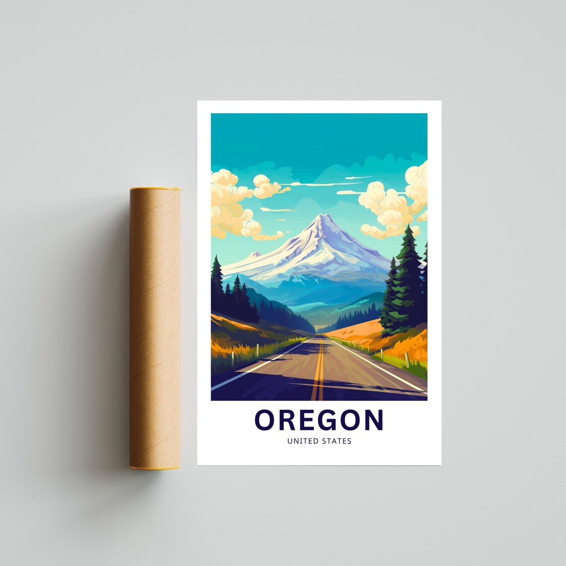 Oregon United States Wall Art Poster Print - Image 4