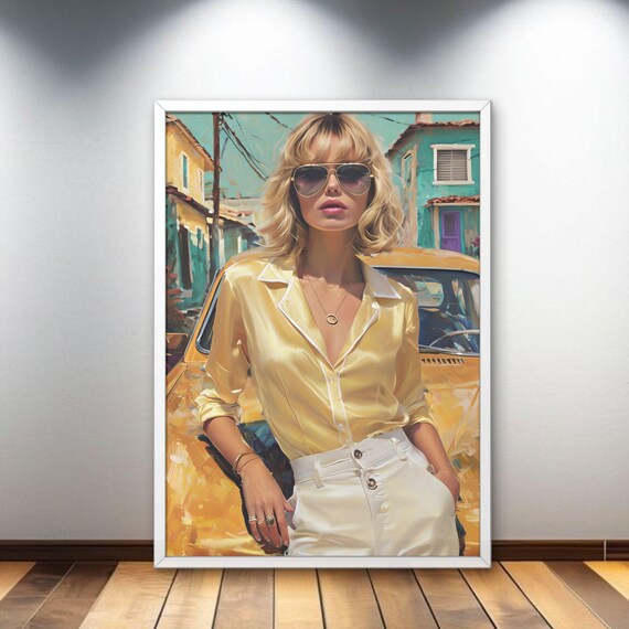 1960s Artdeco Fashion Print Vintage Women Illustration Glamorous Roaring 60s Wall Art