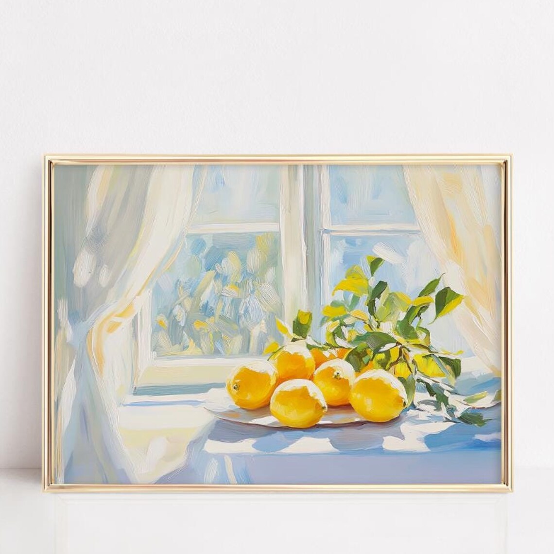 Vintage Lemon Still Life, French Country Decor