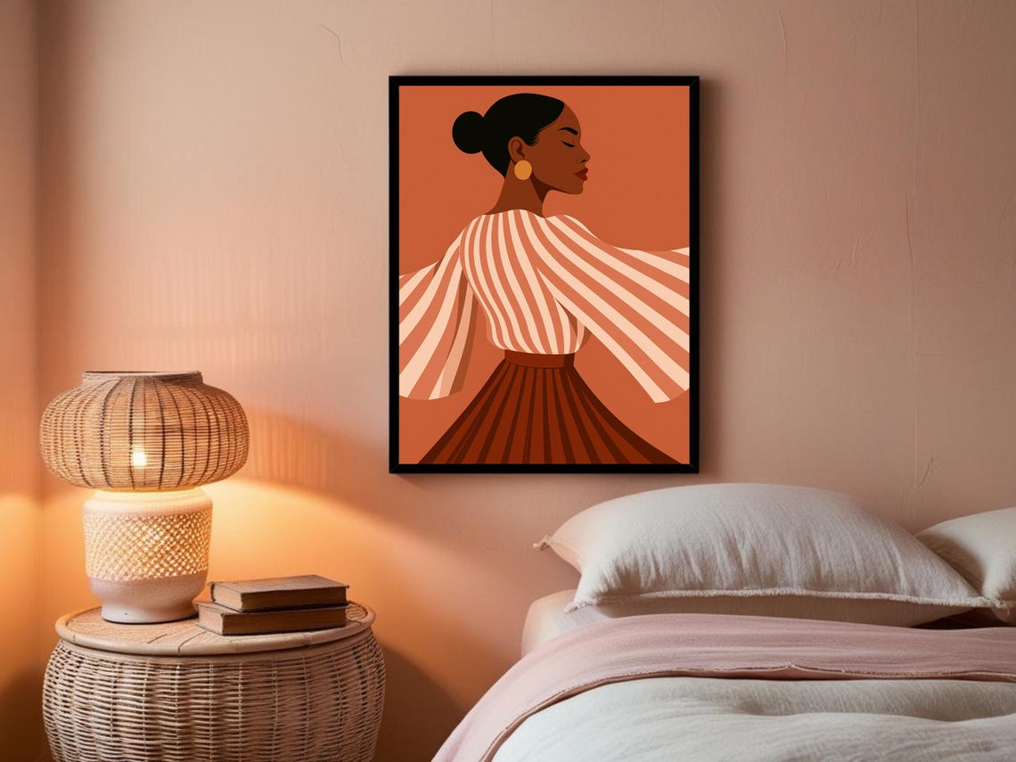 Elegant Woman Minimalist Illustration, Modern Decor - Image 3