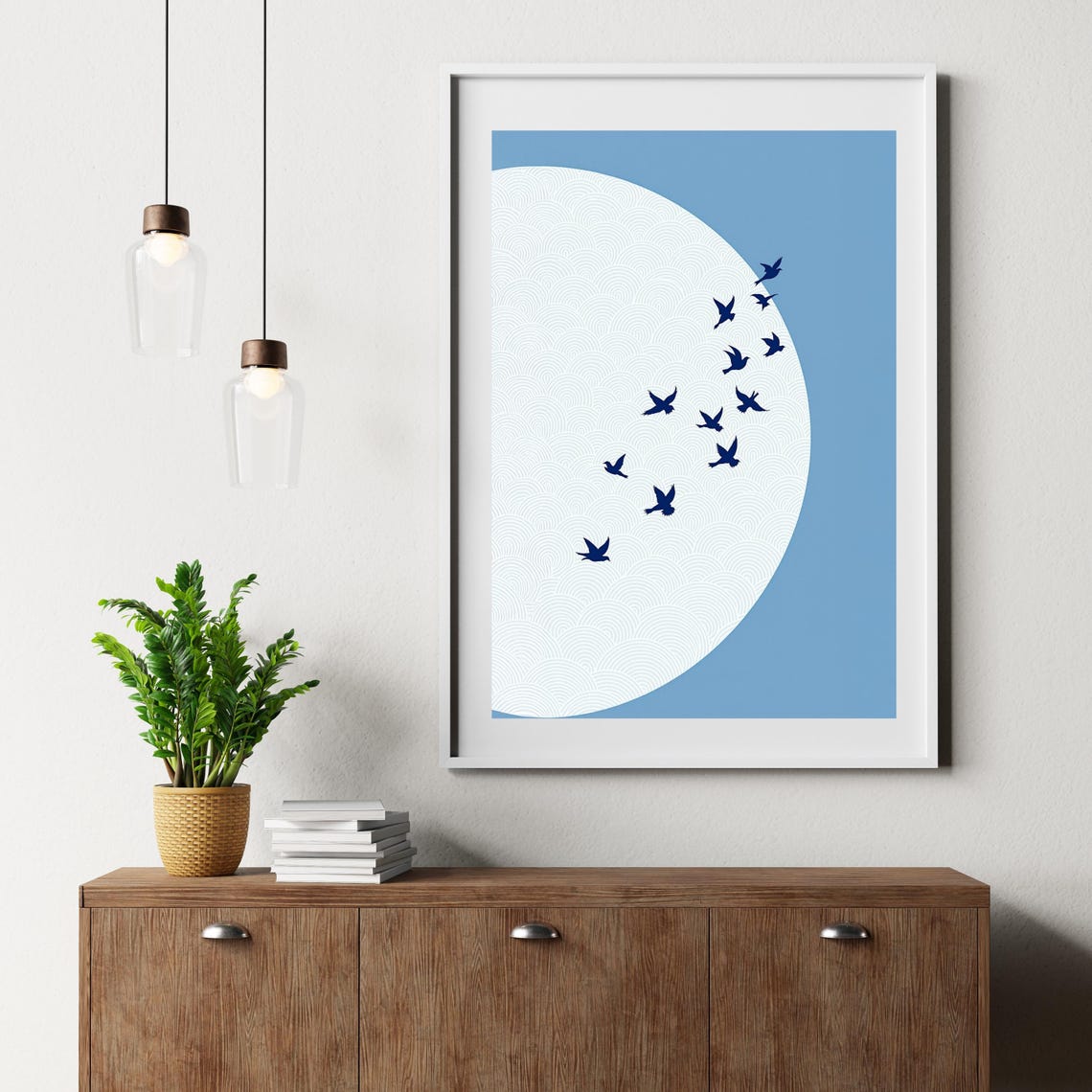 Zen Bird Japanese Minimalist Nature Poster - Image 2