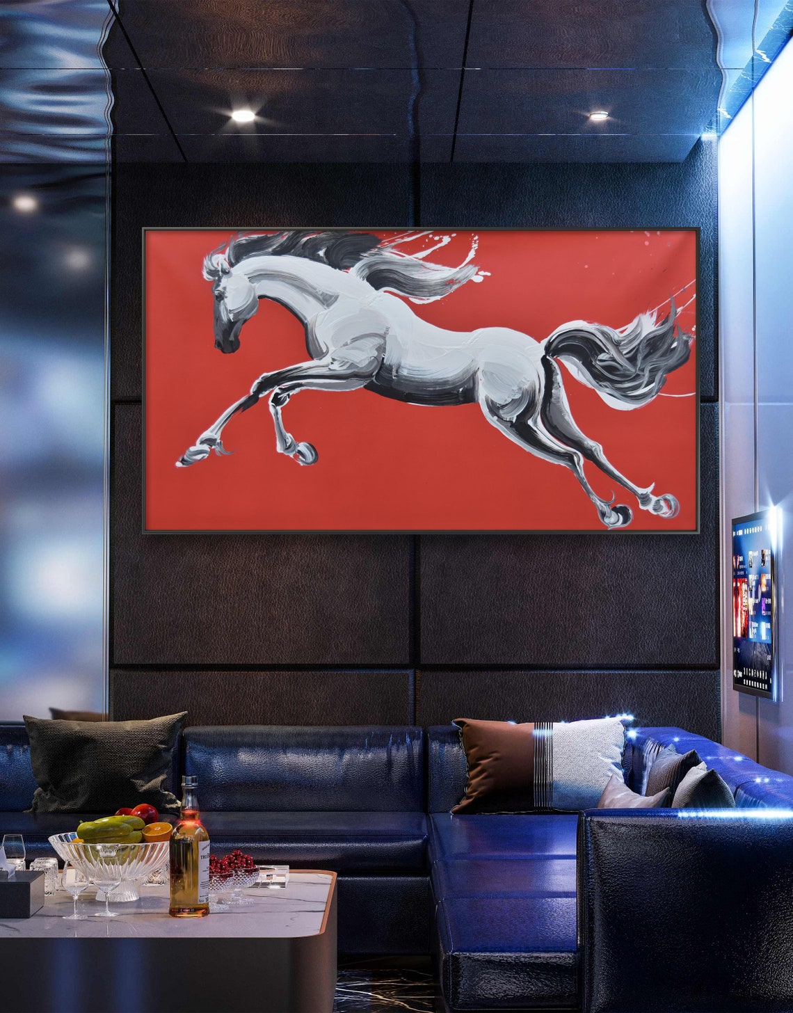 Large Abstract Horse Painting Horse Painting On Living Room Wall Horse Painting Modern Art Minimalist Horse Painting - Image 2