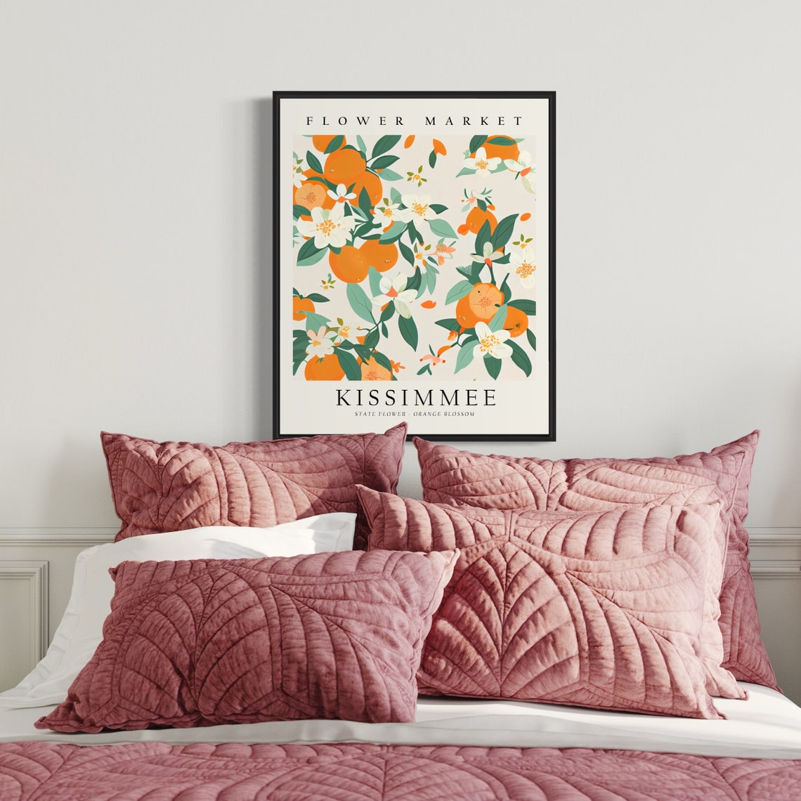 Kissimmee Flower Market Vintage Botanical Orange Blossom Poster - Image 2