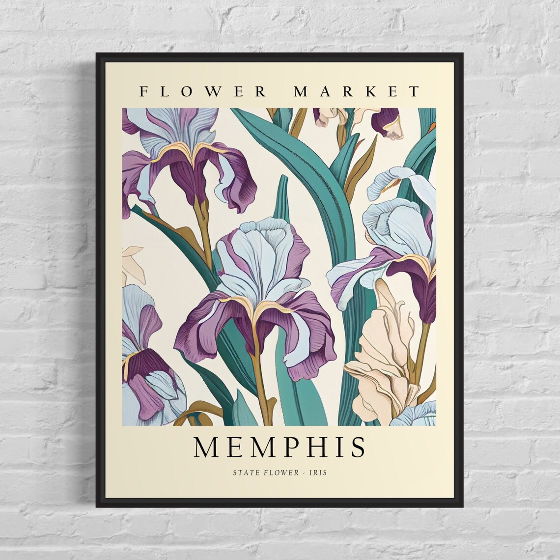 Memphis Tennessee Flower Market Art Print