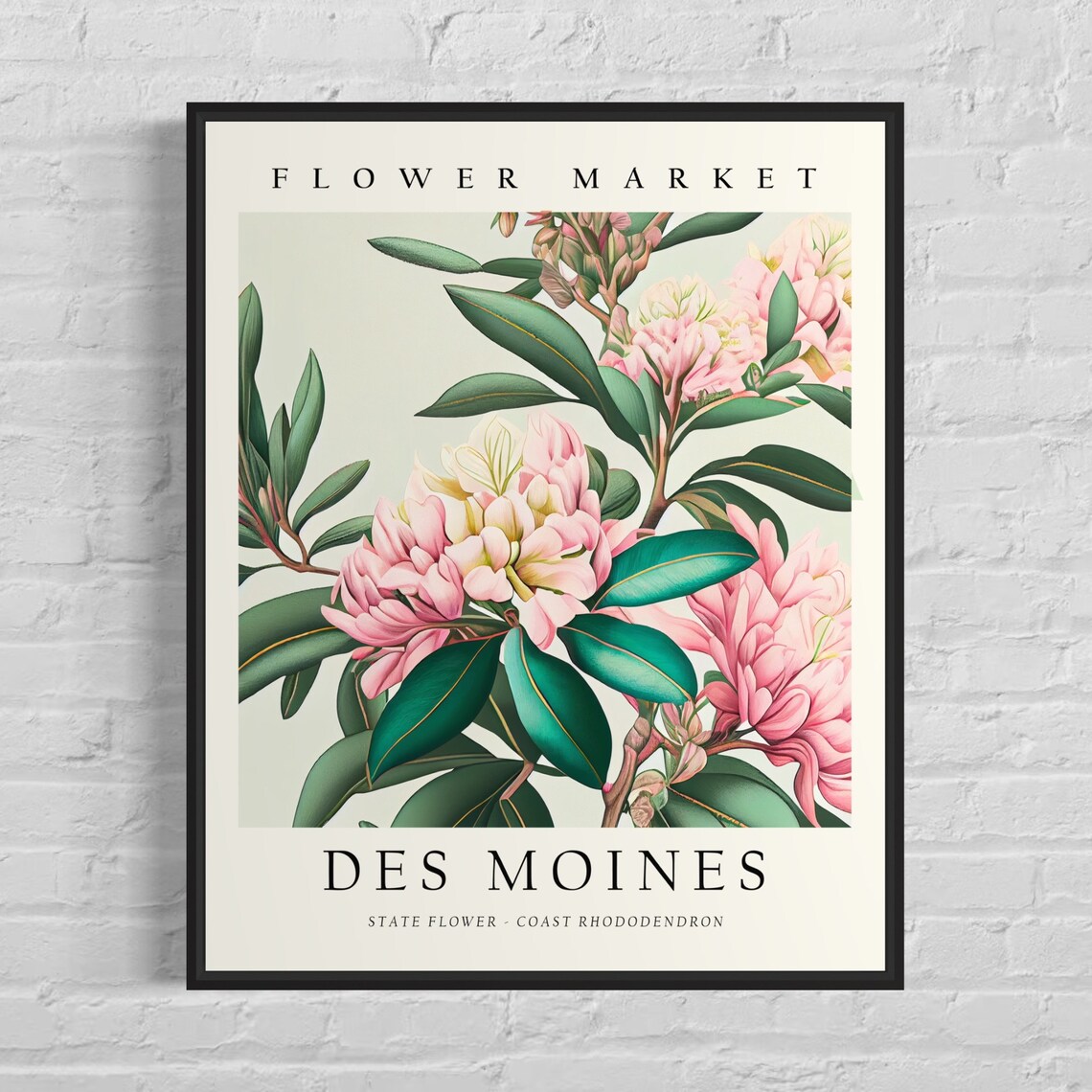 Des Moines Washington Wild Flower Market Art Print