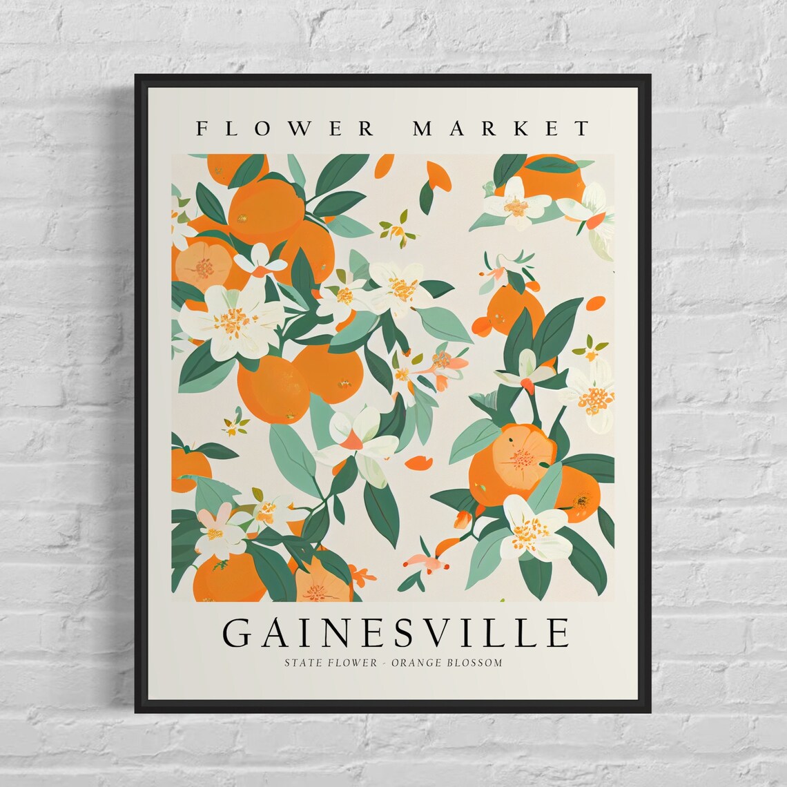 Gainesville Florida Flower Market Art Print