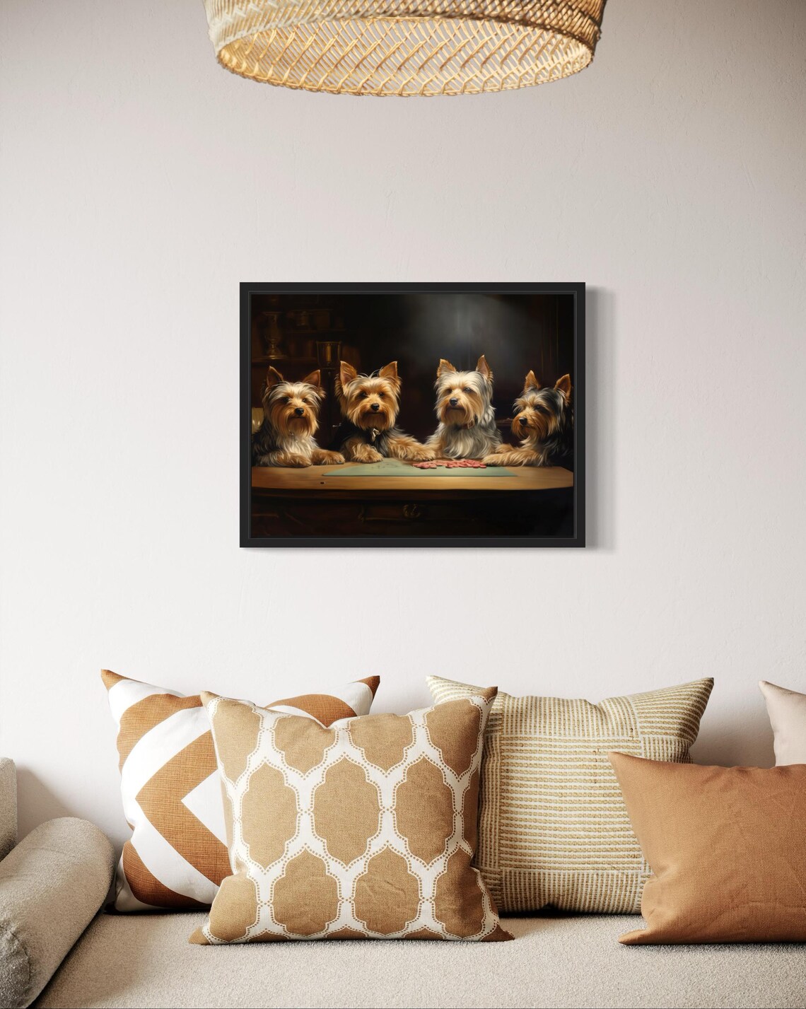 Yorkshire Terrier Playing Cards Humor Art Print - Image 2