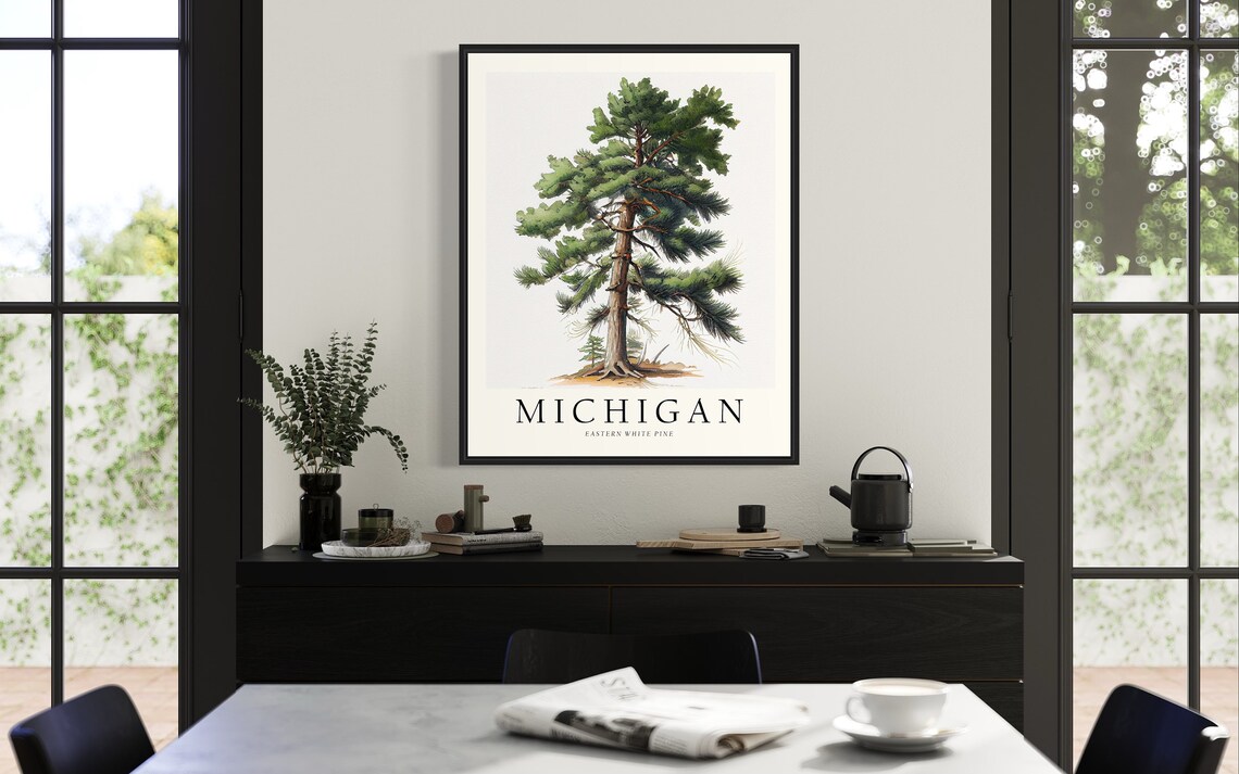 Michigan State Tree Art Print, Eastern White Pine - Image 2