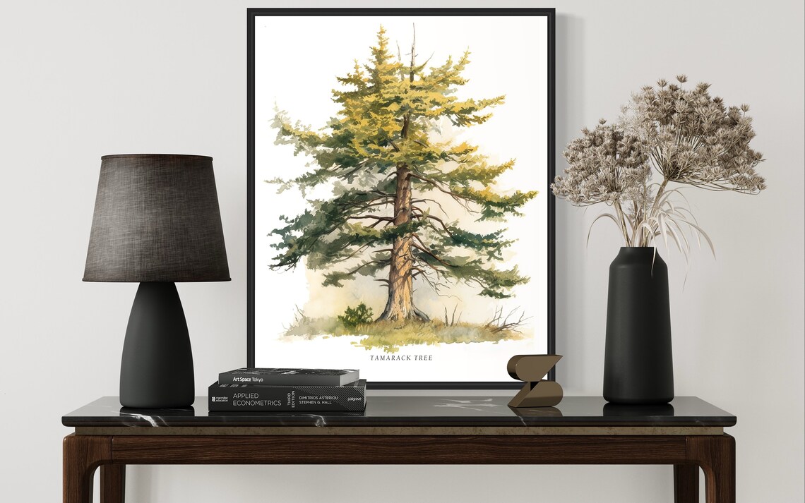 Tamarack Tree Art Print, Nature Forest Wall Poster - Image 3