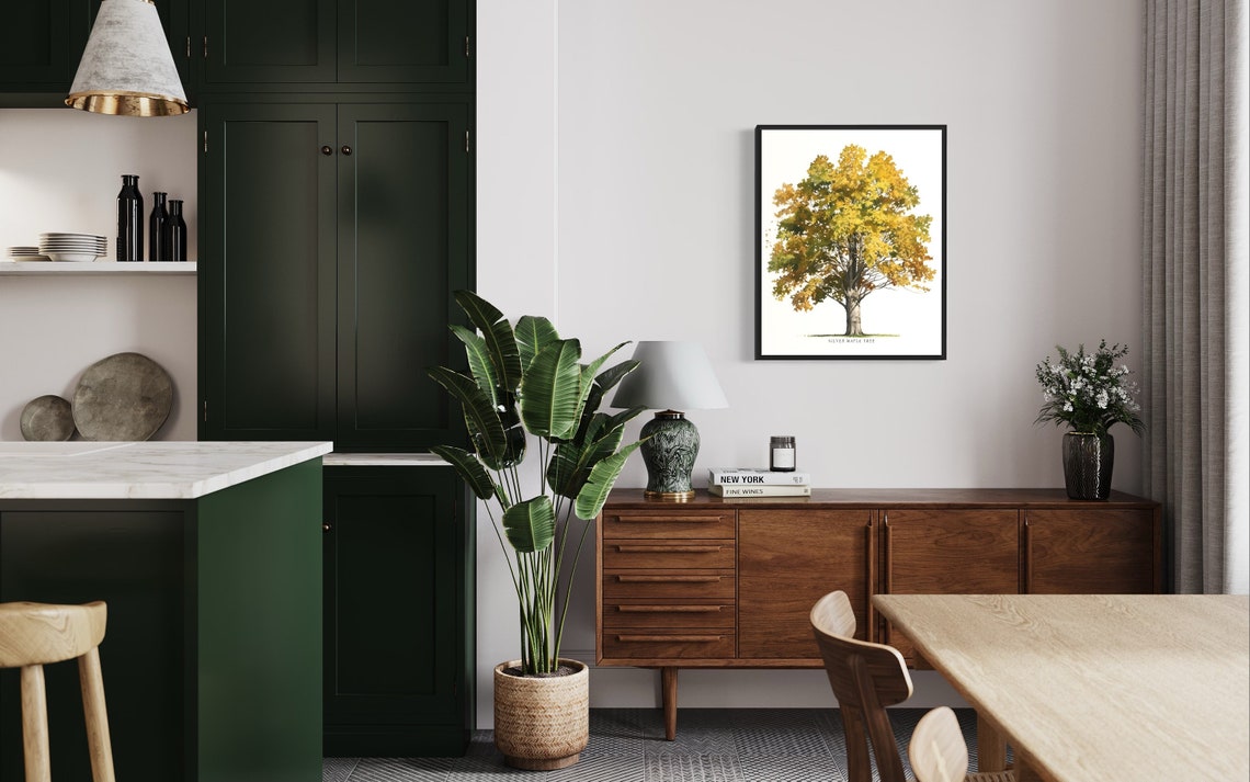 Silver Maple Tree Art Print Silver Maple Tree Wall Art Poster - Image 2